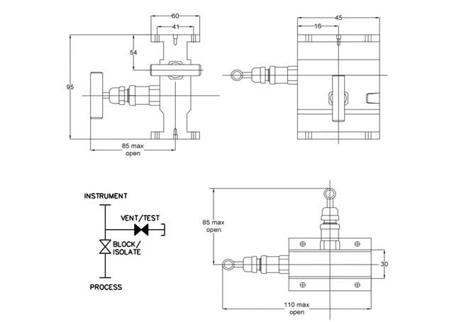 two way manifold flange to flange valve exporter