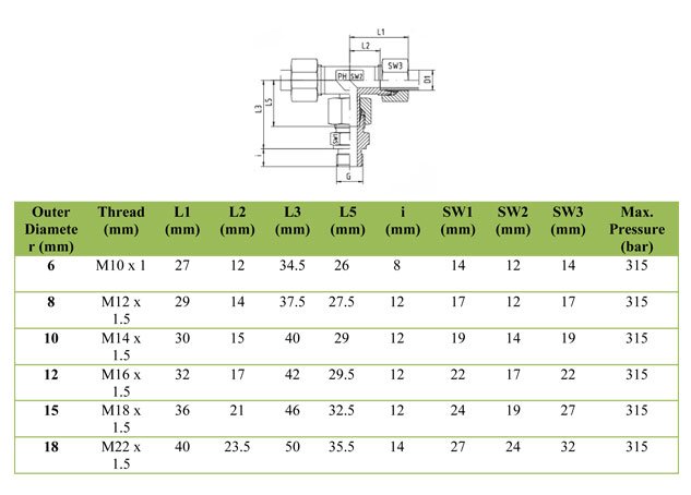 Hydraulic Fittings Adjustable Branch Tee Supplier